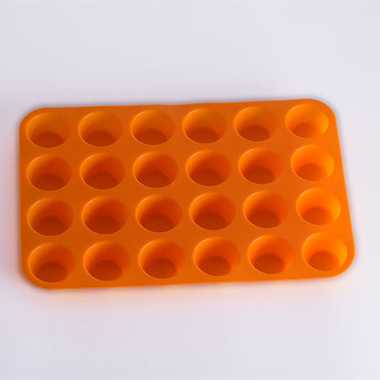 24 holes with round silicone cake mold