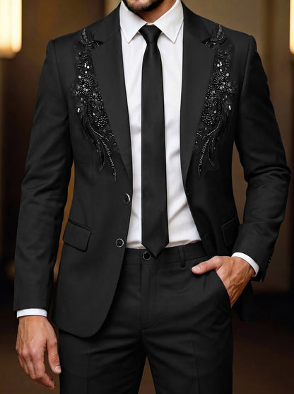 Mens Beaded Evening Suit Set