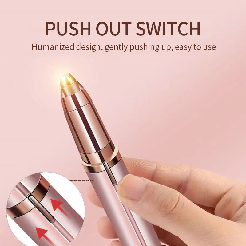 2-in-1 Electric Eyebrow Razor And Facial Hair Removal Device  USB Rechargeable, Waterproof, Portable Travel Grooming Kit