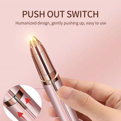 2-in-1 Electric Eyebrow Razor And Facial Hair Removal Device  USB Rechargeable, Waterproof, Portable Travel Grooming Kit