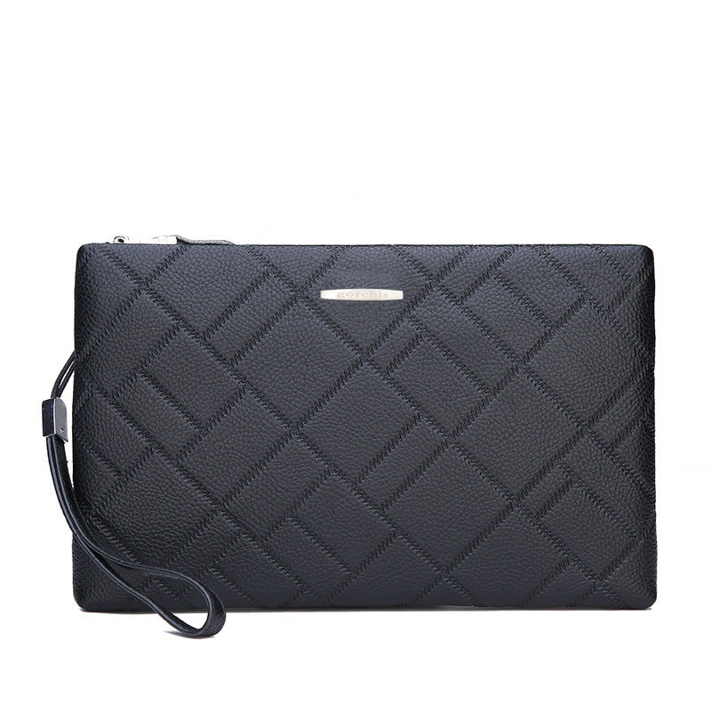 Mens Stylish Soft-leather Casual Large-capacity Clutch Bag