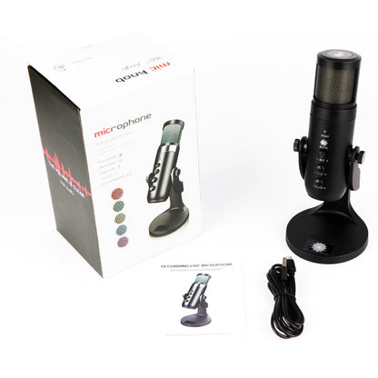 RGB Colorful Breathing Ambience Light USB Condenser Microphone