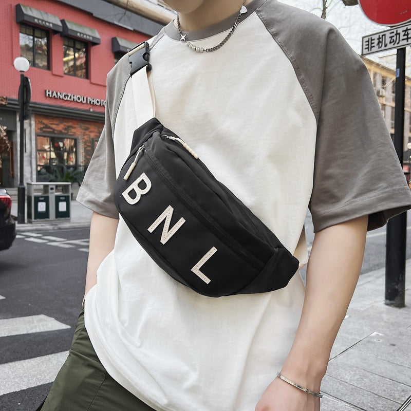 Japanese Street Fashion Chest Bag For Women 2023 New Letter Casual Small Shoulder Bag All-match Sports Shoulder Bag Cross-border