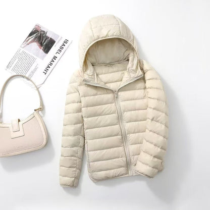 Slim-fit White Duck Down Fashion Coat