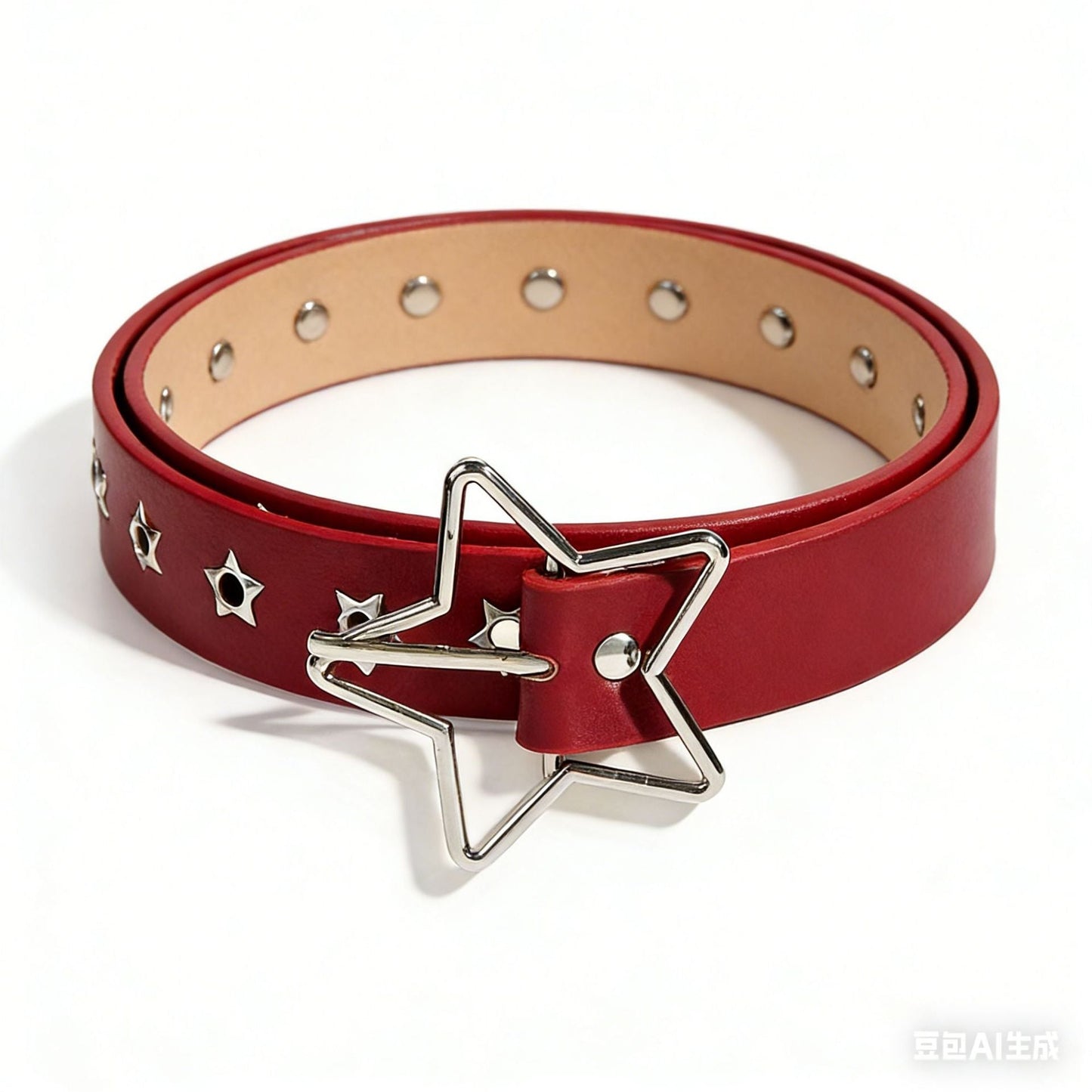 New Arrival Pentagram Rivet PU Belt For Women Fashionable And Versatile