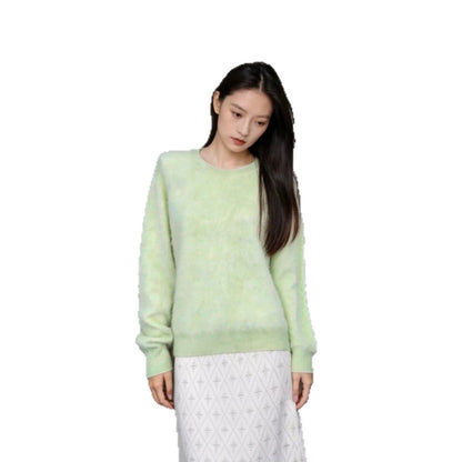 Womens Casual, Loose-fitting, Versatile Solid-color Sweater