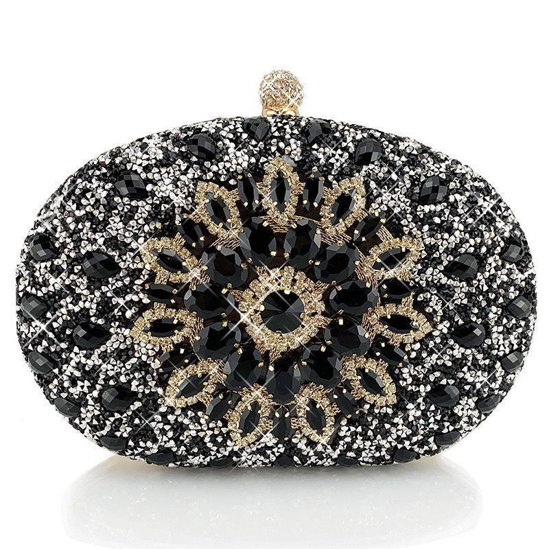 European And American Womens Evening Clutch Diamond-embellished Bag