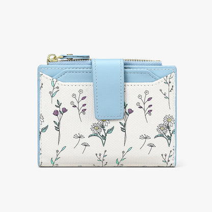 Womens Multifunctional Floral Short Wallet