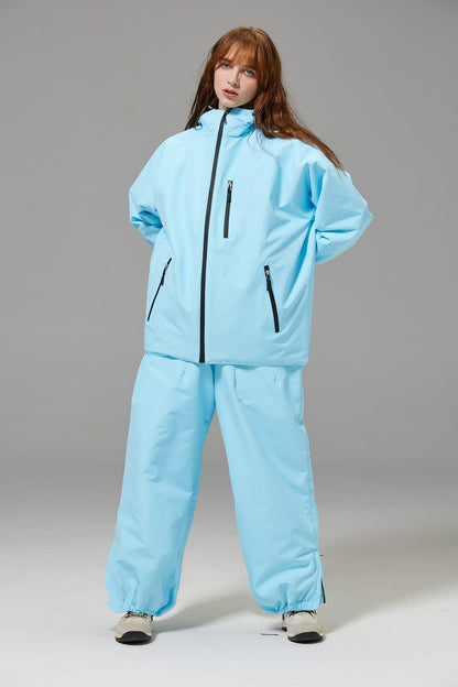 Unisex Windproof And Waterproof Loose-fitting Fashionable Ski Suit Set