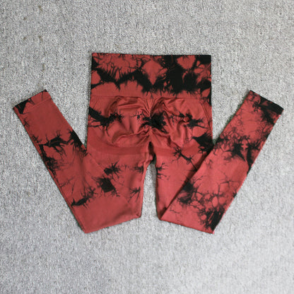 Women's Printed Tie-dye Seamless Skinny Yoga Pants
