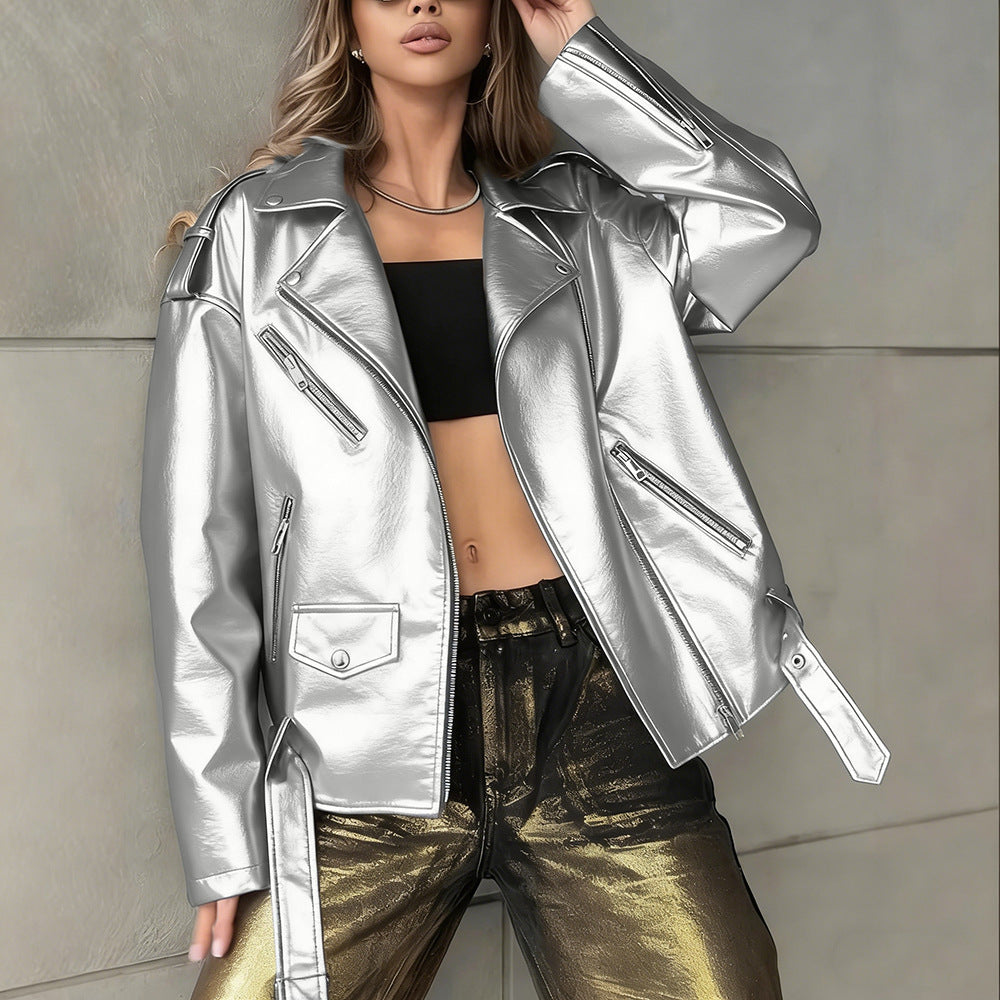 Leather Biker Jacket For Women Boyfriend-Style