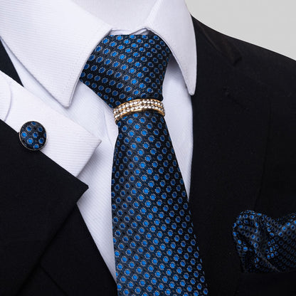 Multi Colored Striped Floral Mens Tie
