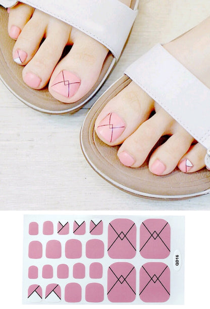 Nail Foot Sticker Cute Waterproof Foot Nail Sticker