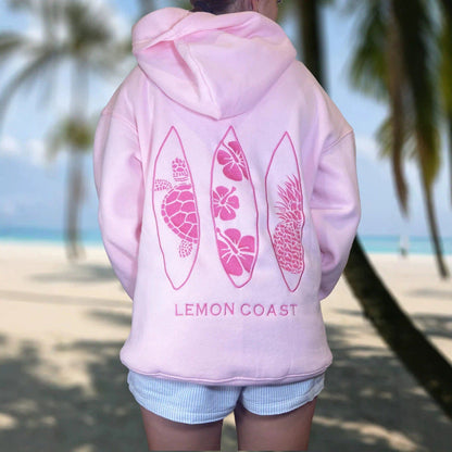 Womens Letter-Print Drop-Shoulder Sweatshirt