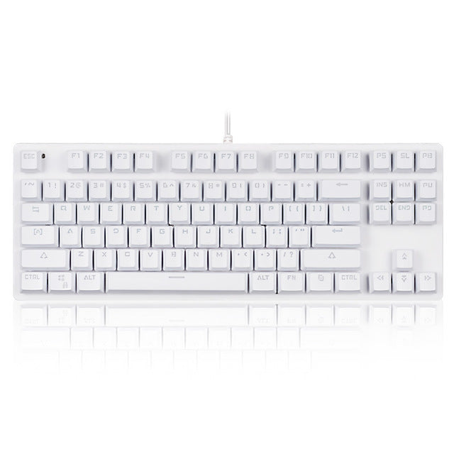 87-Key Mechanical Keyboard with Green Switches - Desktop Non-Punch Design