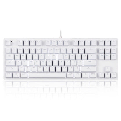 87-Key Mechanical Keyboard with Green Switches - Desktop Non-Punch Design