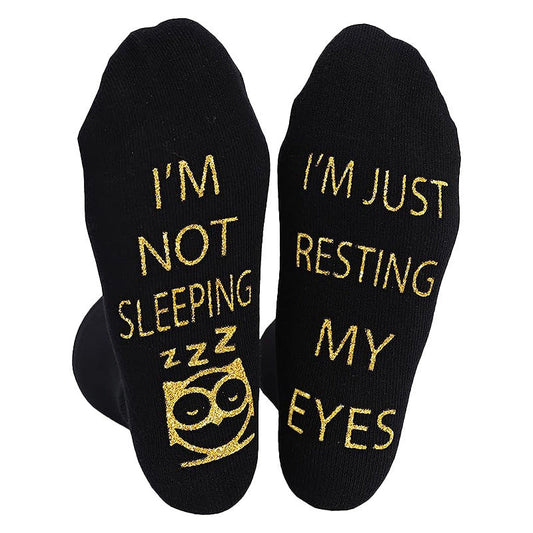 Creative Foot Letter Non-slip Knee-high Sports Socks