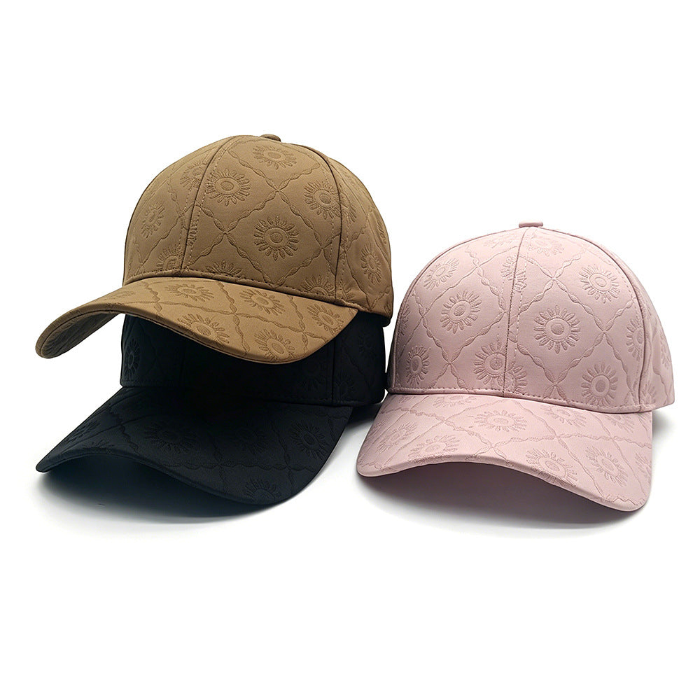 Cross-border Fashion Full-patterned Printed Checkered Baseball Cap, Korean Version, Large Brim, Hard Shell, Baseball Cap, Versatile And Casual Hat
