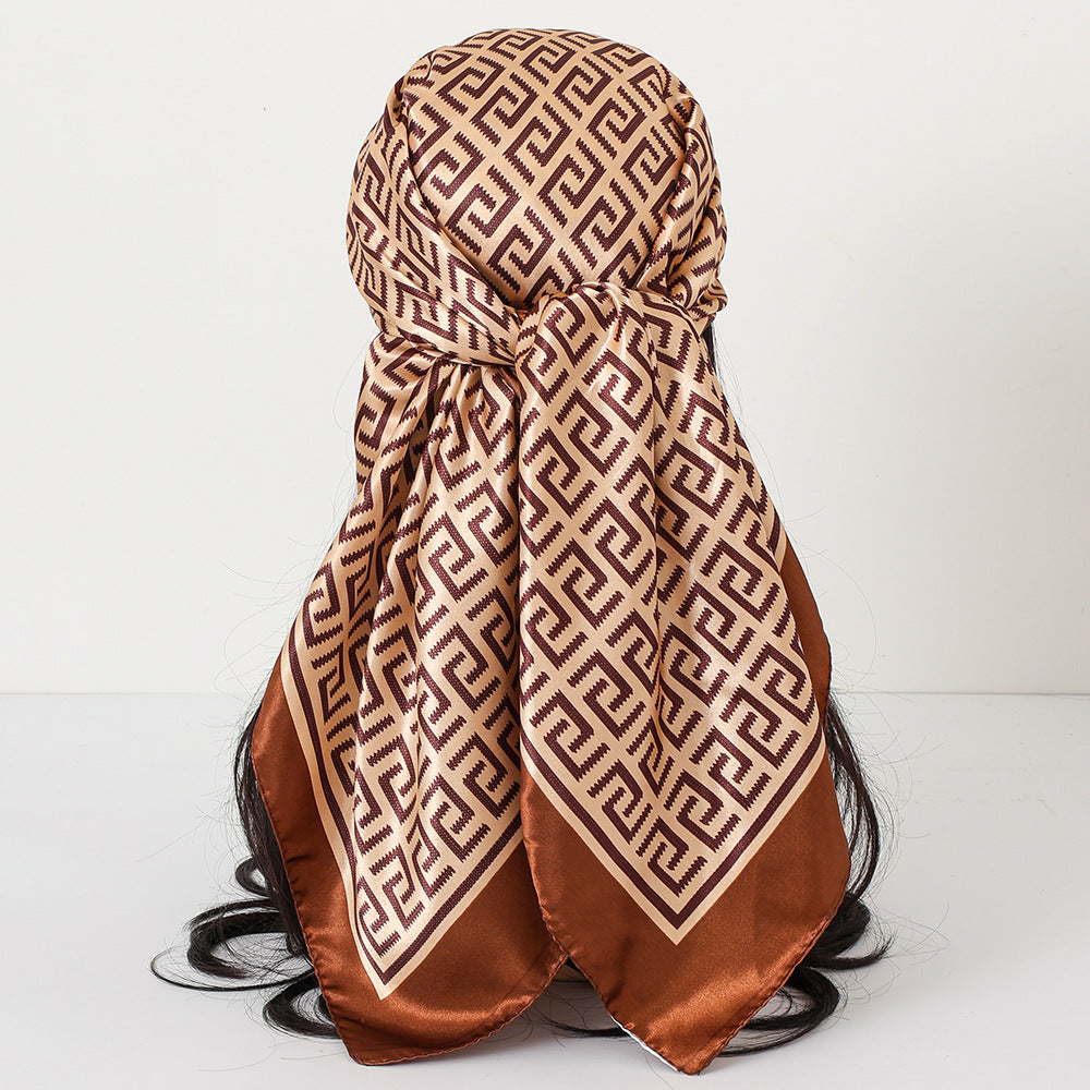 Classic Satin Womens Shawl Headscarf And Scarf