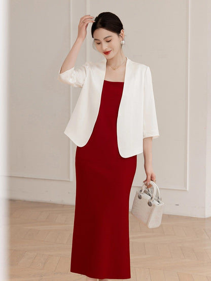Five-Quarter-Sleeve Versatile Short Blazer For Women