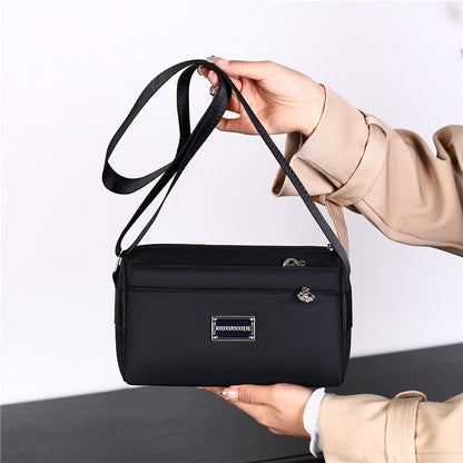 Multi Layer Women's Shoulder Bag, Simple And Versatile, Crossbody Mother Bag, Large Capacity, Fashionable Three-dimensional Cylindrical Bag