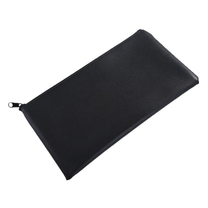 Leather Zip Pouch Minimalist Storage Clutch Bag