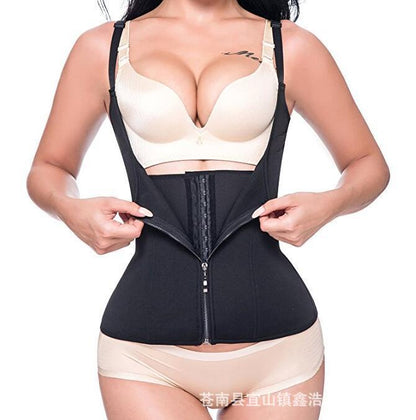 Women's Three-Row Buckle Corset Waist Belt Manufacturer Wholesale Shapewear Seamless High-Waist Tight-Fitting Body Shaping Waist Cincher
