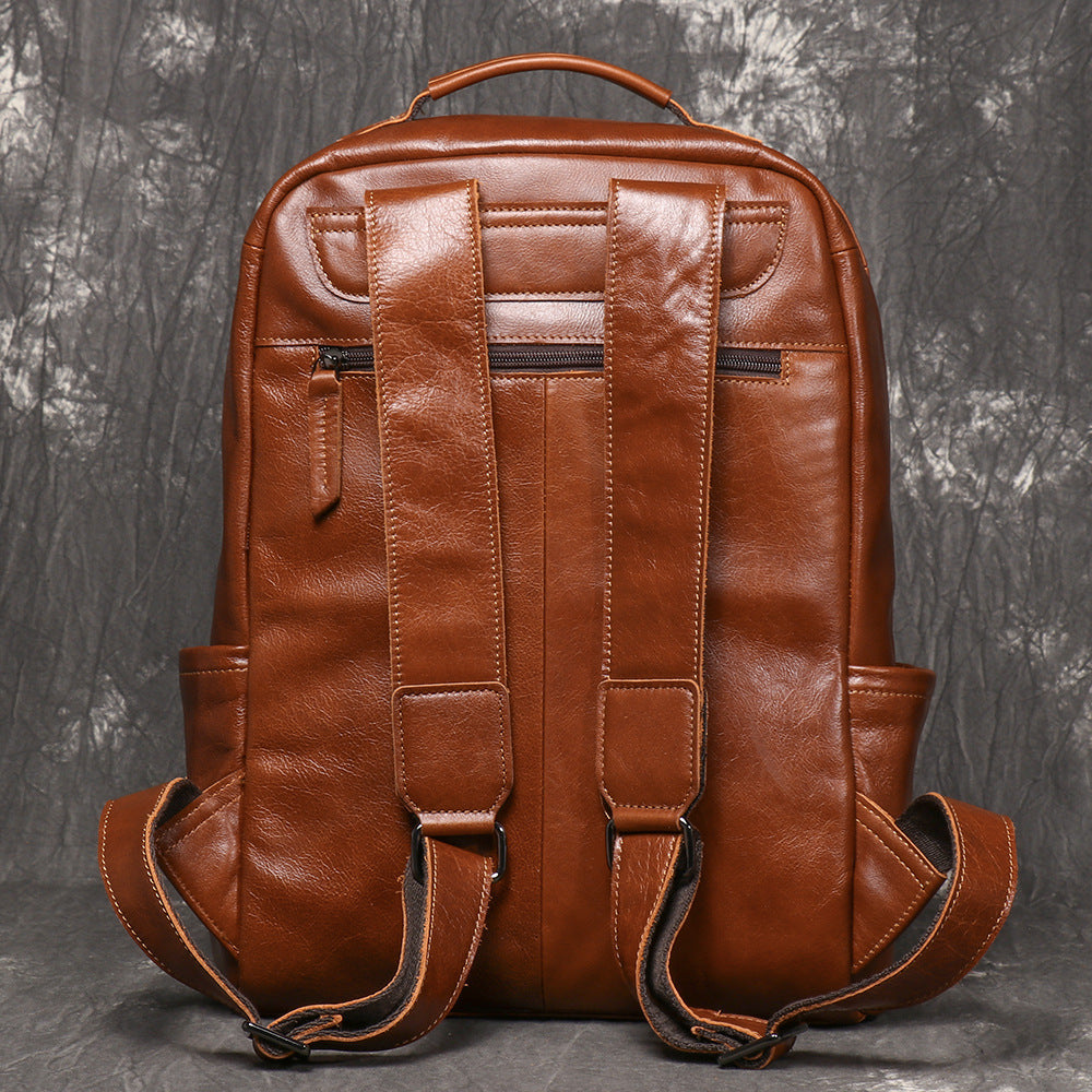 Retro-style New Arrival Mens Full-grain Leather Backpack