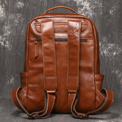 Retro-style New Arrival Mens Full-grain Leather Backpack