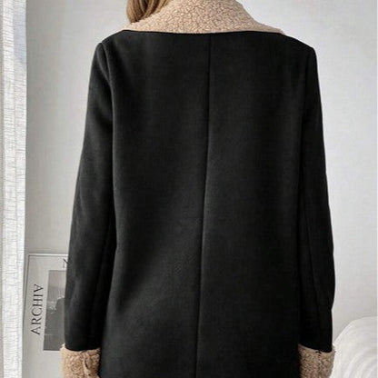 Suede-and-corduroy-blend Lambswool Coat For Women