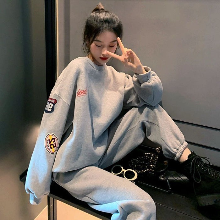 Womens Loose-Fit Casual Two-Piece Sweater Set