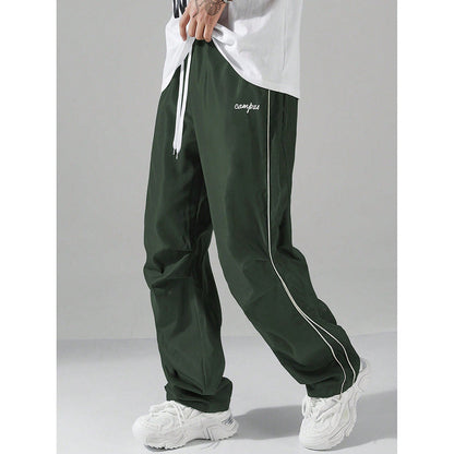 Mens Loose-Fit Straight-Leg Sports Casual Pants