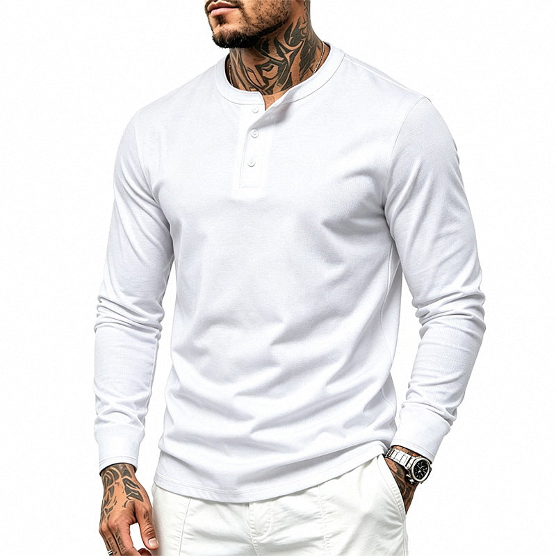 Simple Casual Retro Heavyweight Versatile Long-sleeve Top