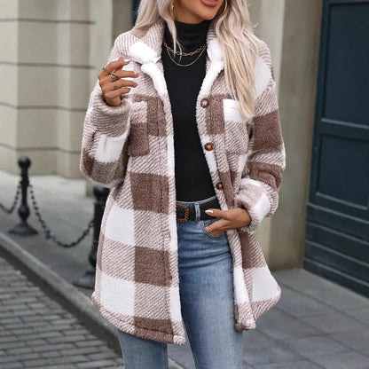Womens Elegant Faux Fur Coat