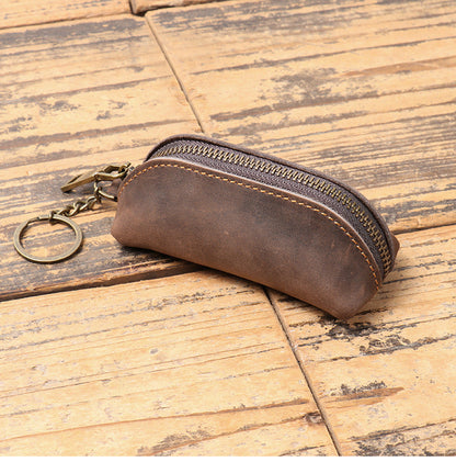 New Men's Genuine Leather Texture Coin Purse, Women's Key Case And Multi-functional Hand-held Storage Case For Foreign Trade Distribution