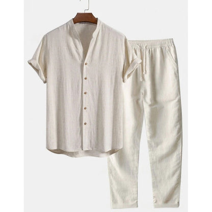 Loose Short Sleeve Shirt Trousers Suit Men