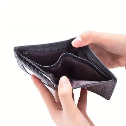 Cowhide Mens Short Premium Feel Leather Wallet For Men