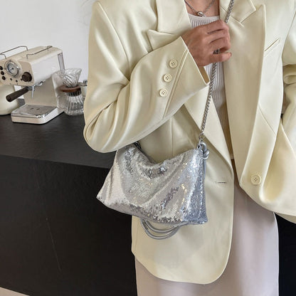Womens Single-shoulder Underarm Bag And Chain Crossbody Bag
