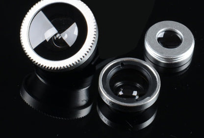 Mobile phone fisheye lens three in one specific mobile phone lens magnifier fisheye wide-angle macro self artifact