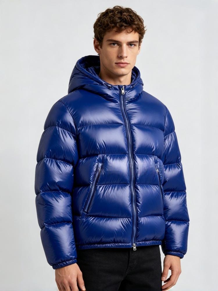 Mens Hooded Cotton Padded Jacket Casual And Warm European American Style Outerwear