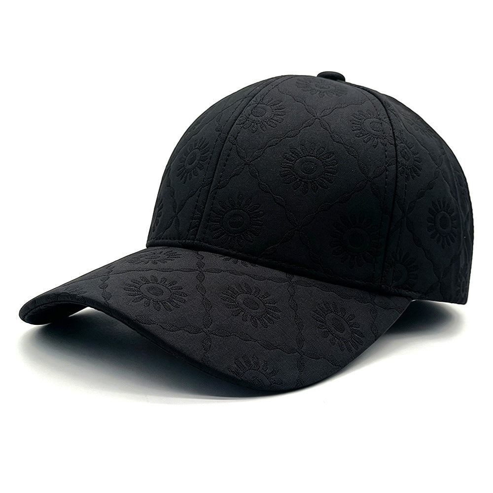 Cross-border Fashion Full-patterned Printed Checkered Baseball Cap, Korean Version, Large Brim, Hard Shell, Baseball Cap, Versatile And Casual Hat