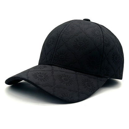 Cross-border Fashion Full-patterned Printed Checkered Baseball Cap, Korean Version, Large Brim, Hard Shell, Baseball Cap, Versatile And Casual Hat