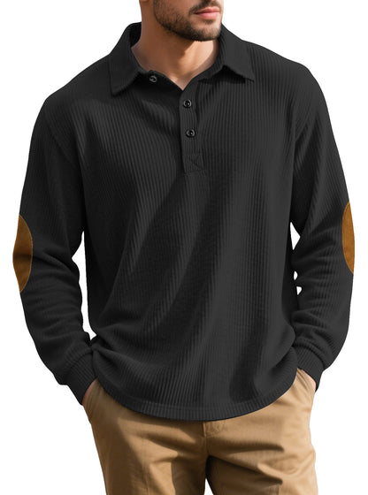 Cross-border Foreign Trade Jacquard Sweatshirt, New Amazon Spring & Autumn Men's Loose Pullover With European & American Style Collar And Elbow Pads