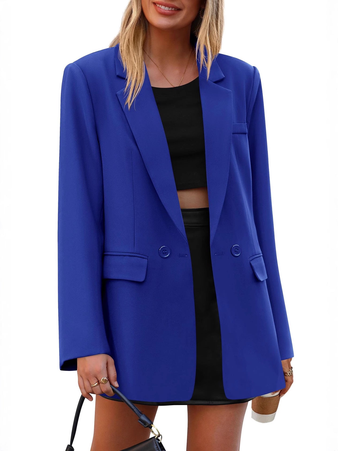 Casual Relaxed-fit Figure-flattering Versatile Commuter Blazer For Women