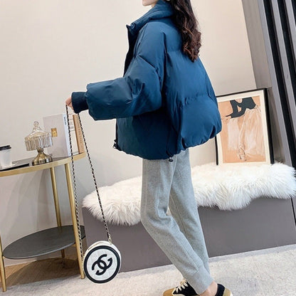 Short Loose-fitting Puffer Jacket For Petite Frames