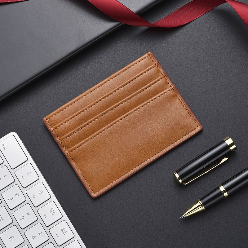 Sleek Ultra-thin Leather Card Holder