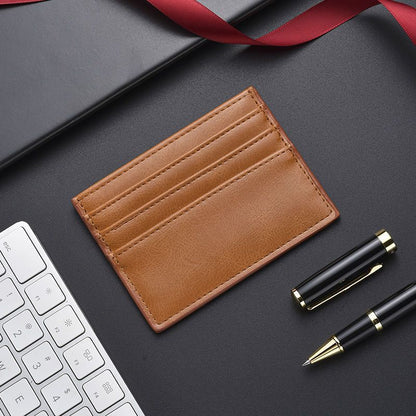 Sleek Ultra-thin Leather Card Holder