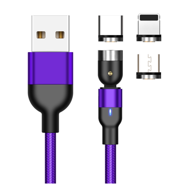 Essager 360° Rotating Magnetic USB Charging Cable for Android & Apple and Type C