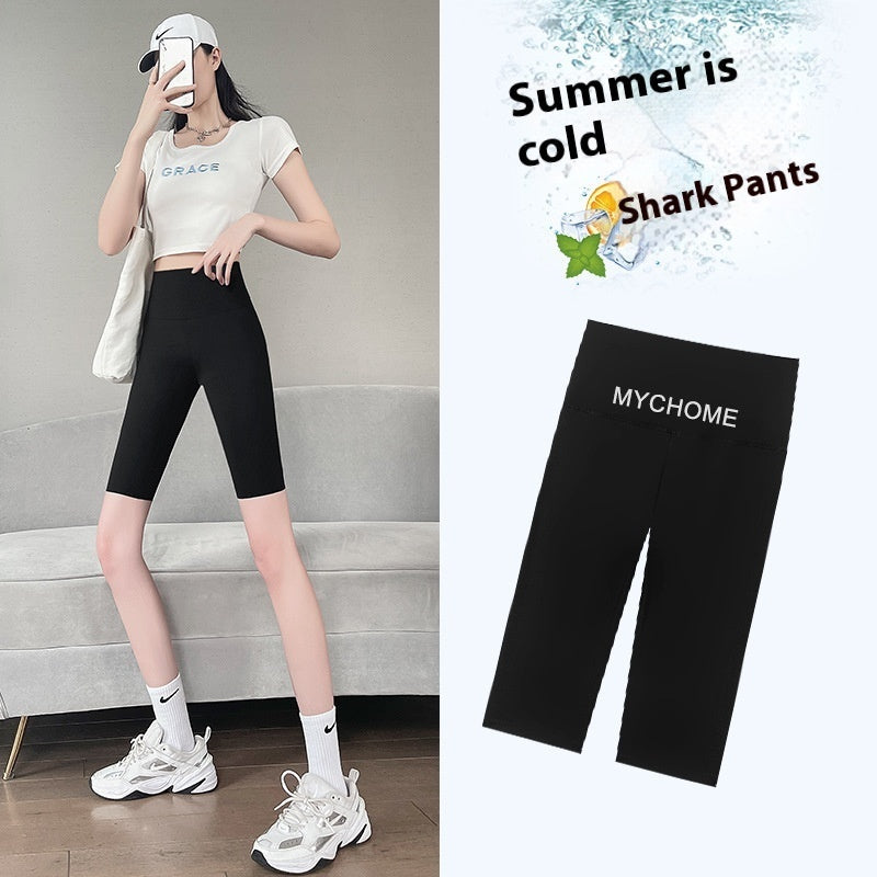 Women's Five-point Shark Pants High Waist Hip Lift