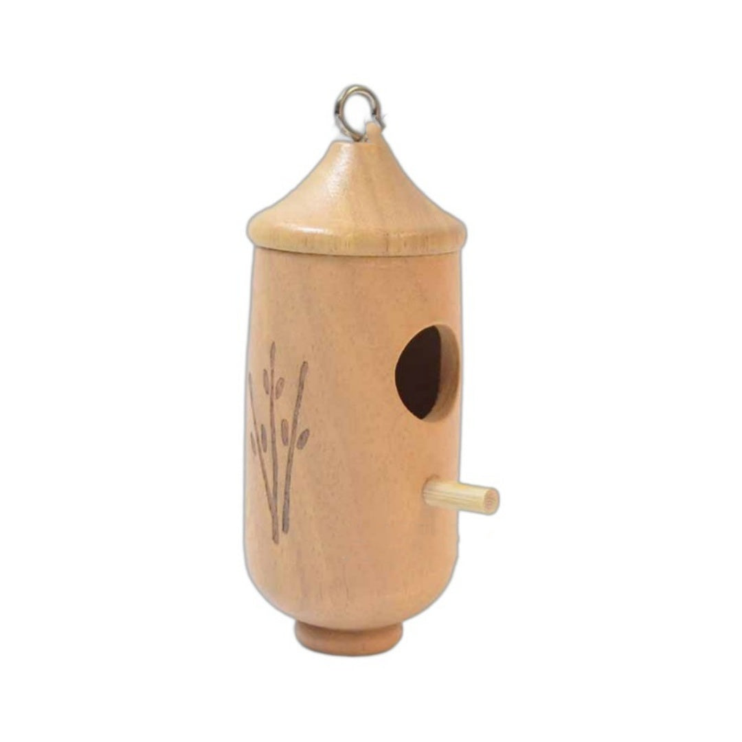 Hummingbird Hanging Swing Bird Nest House Wooden Craftwork